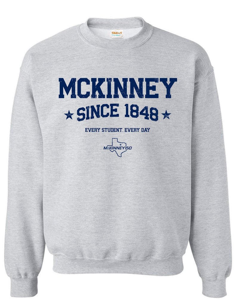 McKinney ISD Gildan Ash Crewneck Sweatshirt