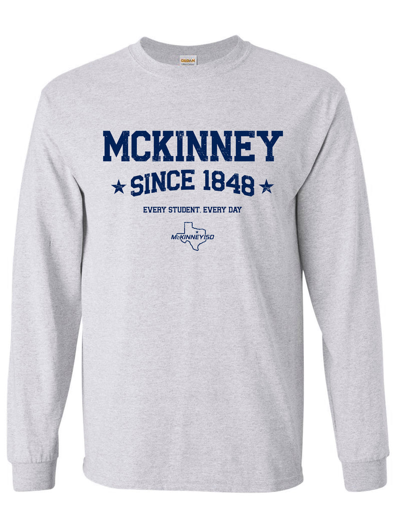 McKinney ISD Gildan Ash Long Sleeve Tee