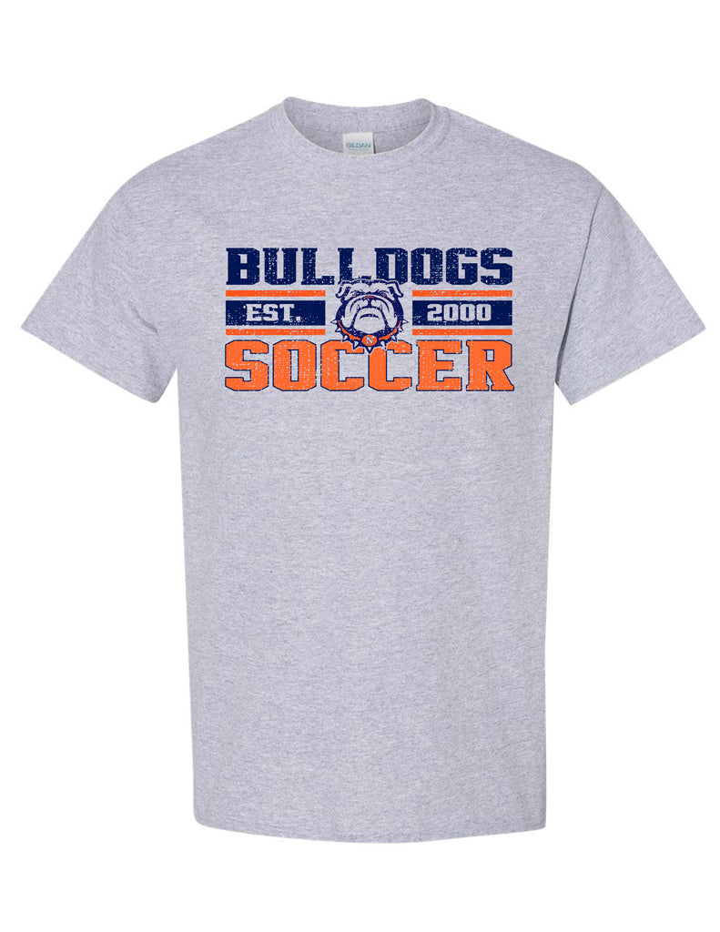 North Soccer Striped Sports Gray Design | Short or Long Sleeves