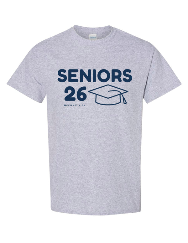 McKinney High Seniors Sports Gray Cap Tee