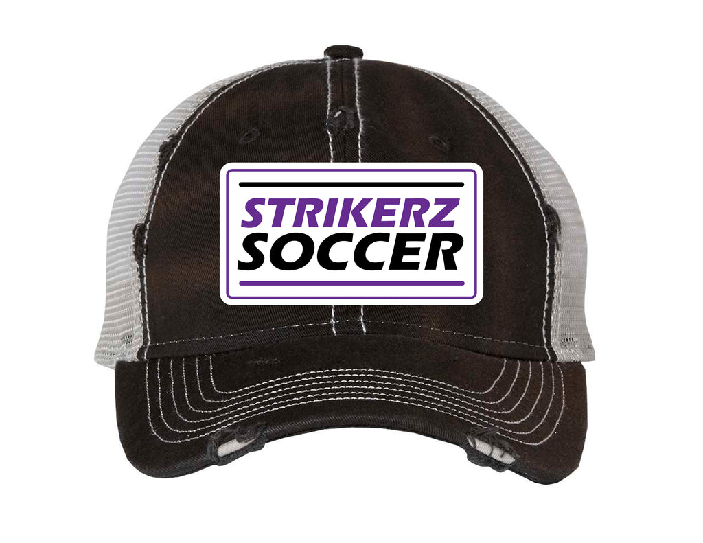 Strikerz Distressed Vintage Style Patch Hat