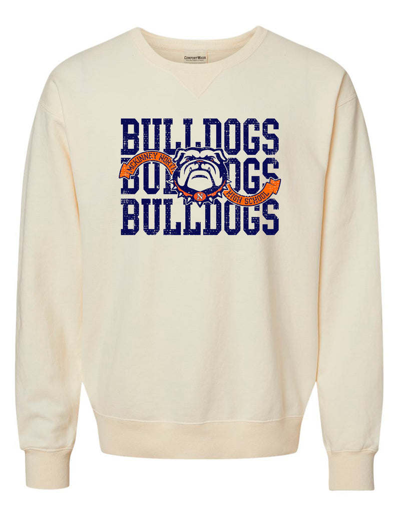 North Swim Comfort Wash Parchment Stacked Ribbon Design Crewneck