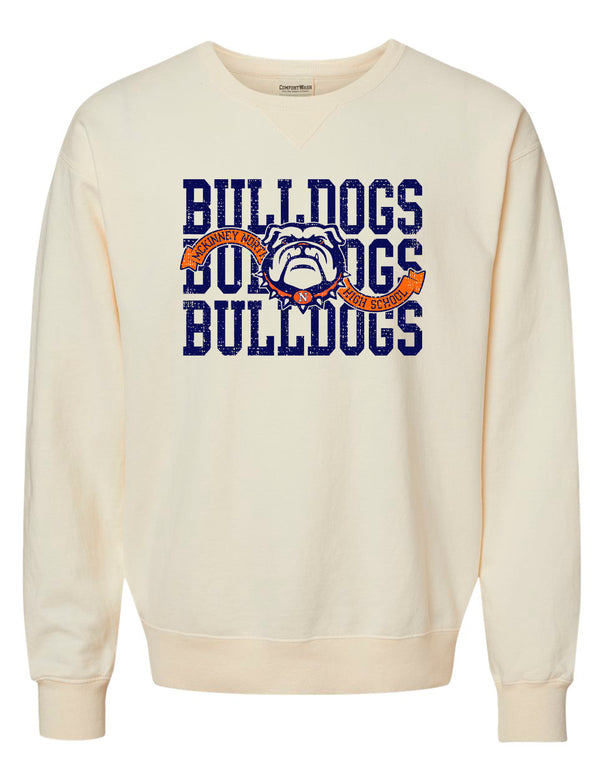 North Swim Comfort Wash Parchment Stacked Ribbon Design Crewneck