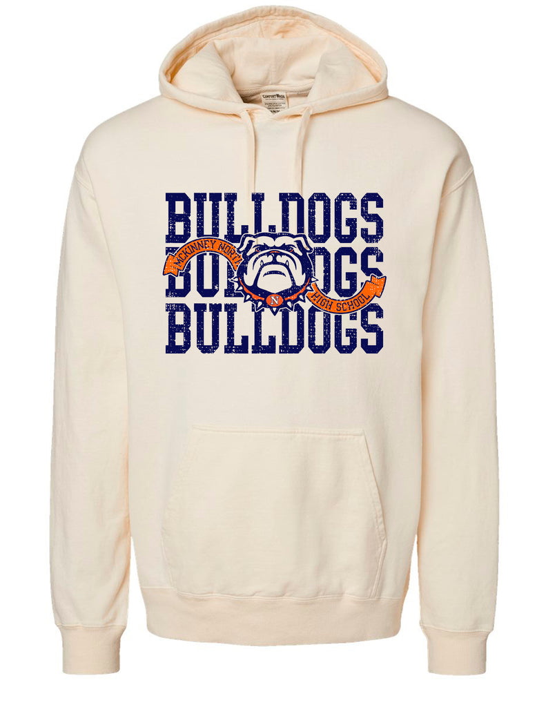 North Swim Comfort Wash Parchment Stacked Ribbon Design Hoodie