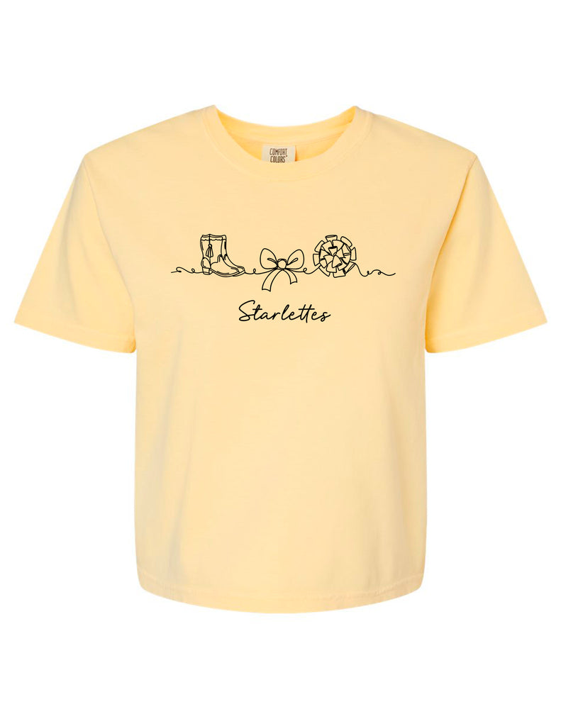 Starlettes Line Art Butter Comfort Colors Boxy Mid-Length Tee