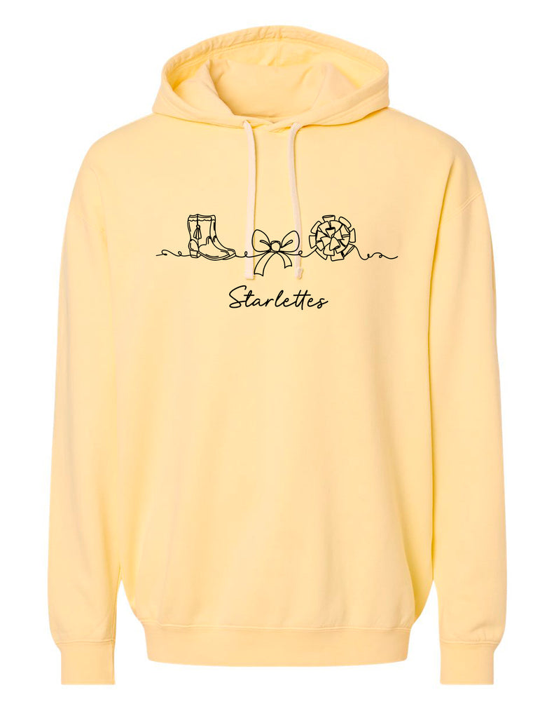 Starlettes Line Art Butter Comfort Colors Hoodie