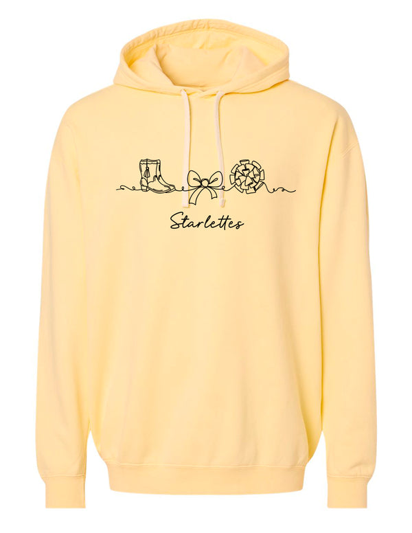 Starlettes Line Art Butter Comfort Colors Hoodie