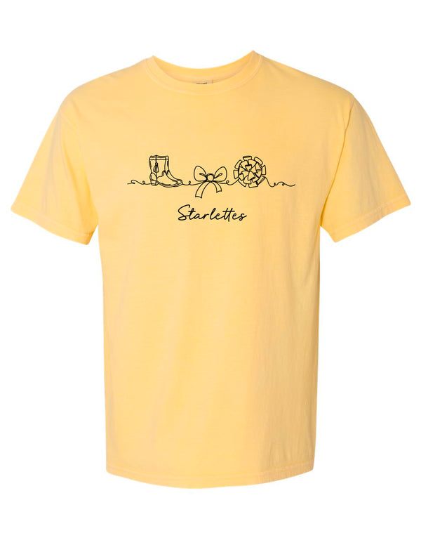 Starlettes Line Art Butter Comfort Colors Tee