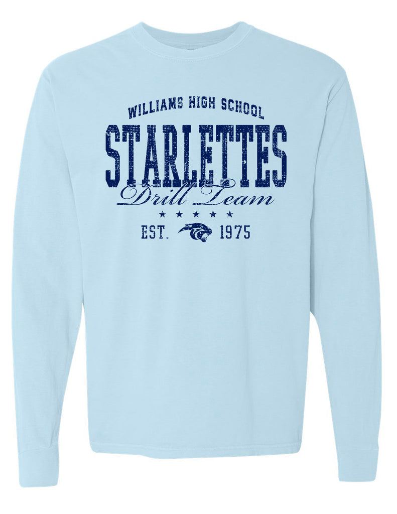 Starlettes One Color Monochromatic Chambray Comfort Colors Long Sleeve Tee