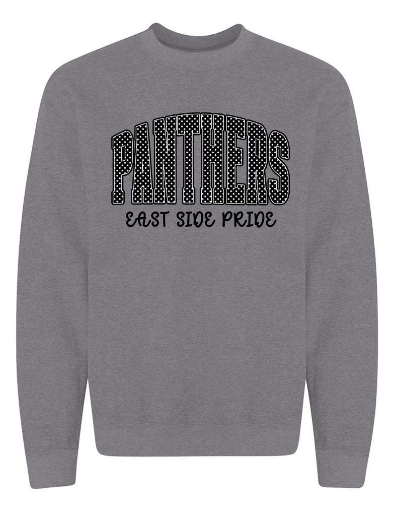 Starlettes Polka Dot East Side Pride Gildan Heather Graphite Crewneck