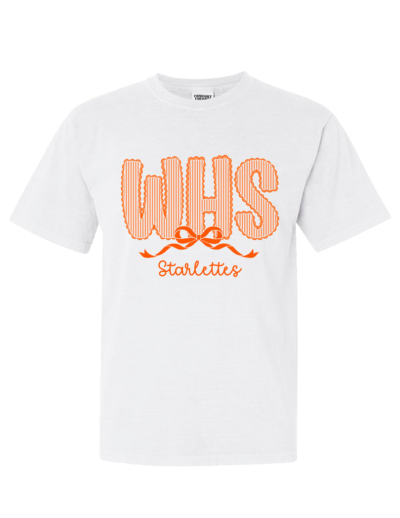 Starlettes Seersucker Lace White Comfort Colors Tee