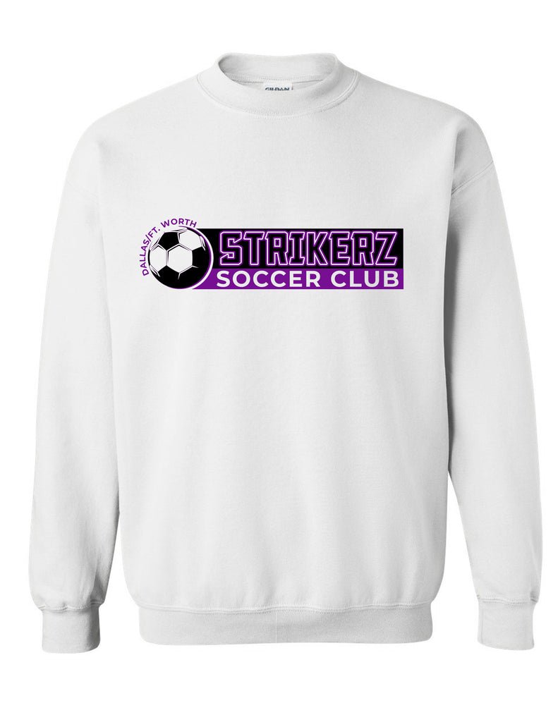 Strikerz White Team Design Sweatshirt in Crewneck or Hoodie