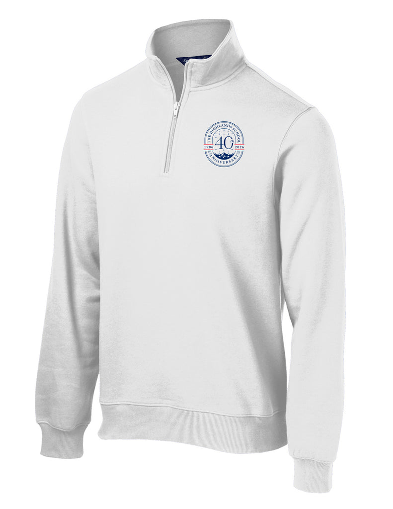 The Highlands School Ash Gray Embroidered Independent Trading Quarter Zip