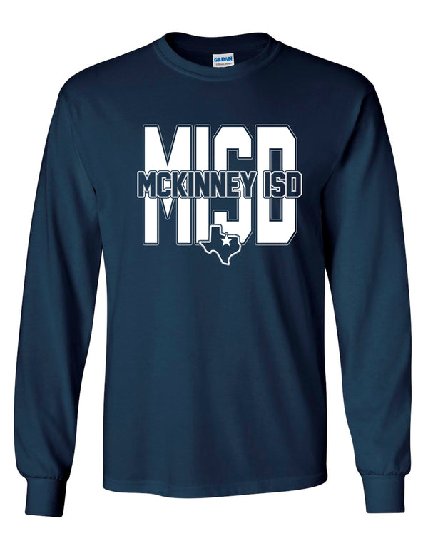 McKinney ISD Gildan Navy MISD Long Sleeve Tee