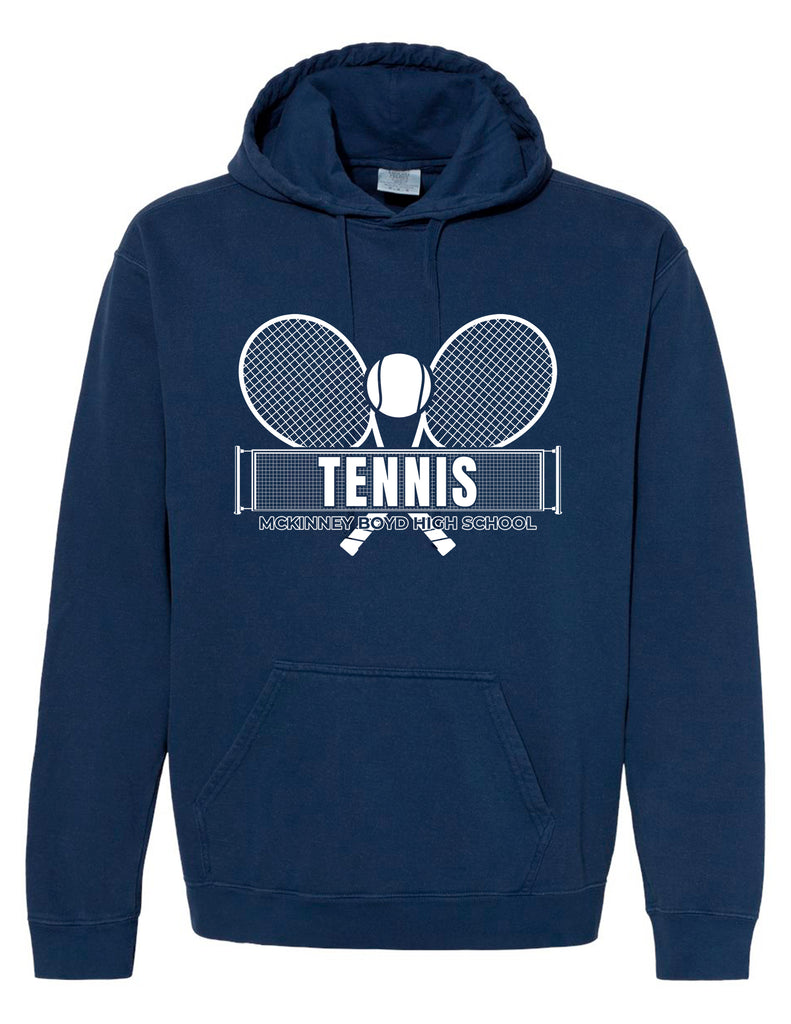 McKinney Boyd Tennis Comfort Colors Navy Court Design Hoodie