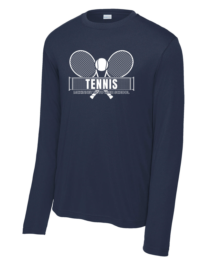 McKinney Boyd Tennis Navy Court Design Long Sleeve Drifit