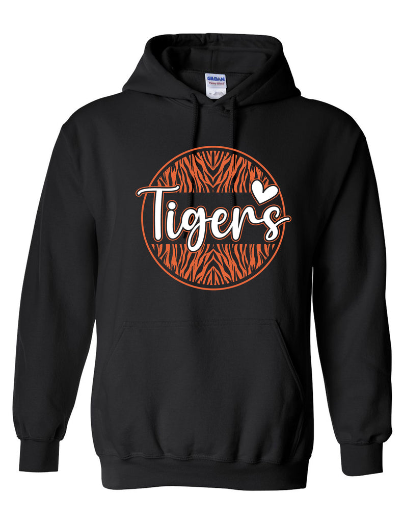 SJMS Tiger Print Circle Crewneck Hoodie