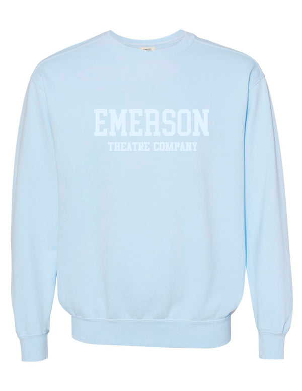 Emerson Theater Tone on Tone Embroidered Comfort Colors Chambray Crewneck