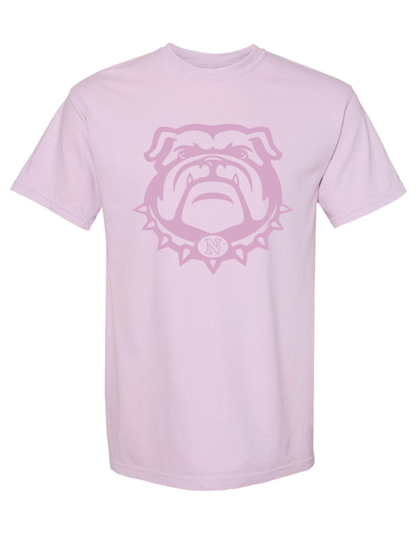 McKinney North Cheer Comfort Color Orchid Tone on Tone Bulldog Tee