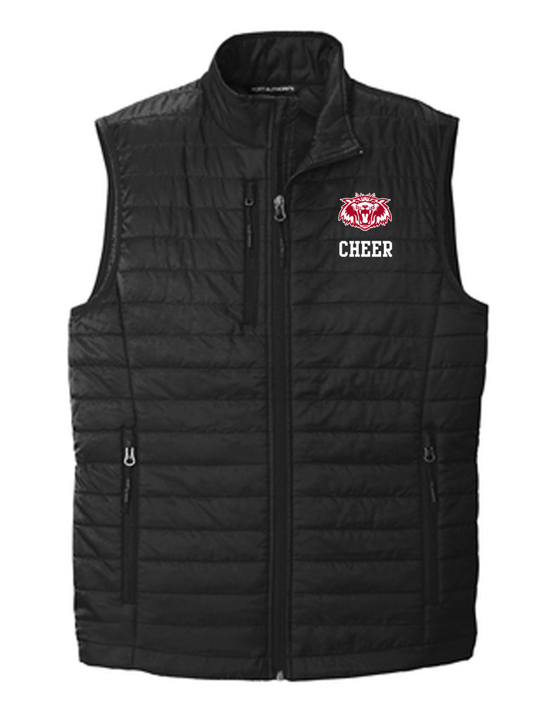 Plano Senior Cheer Core365 Packable Puffer Vest Black (With or Without CHEER)