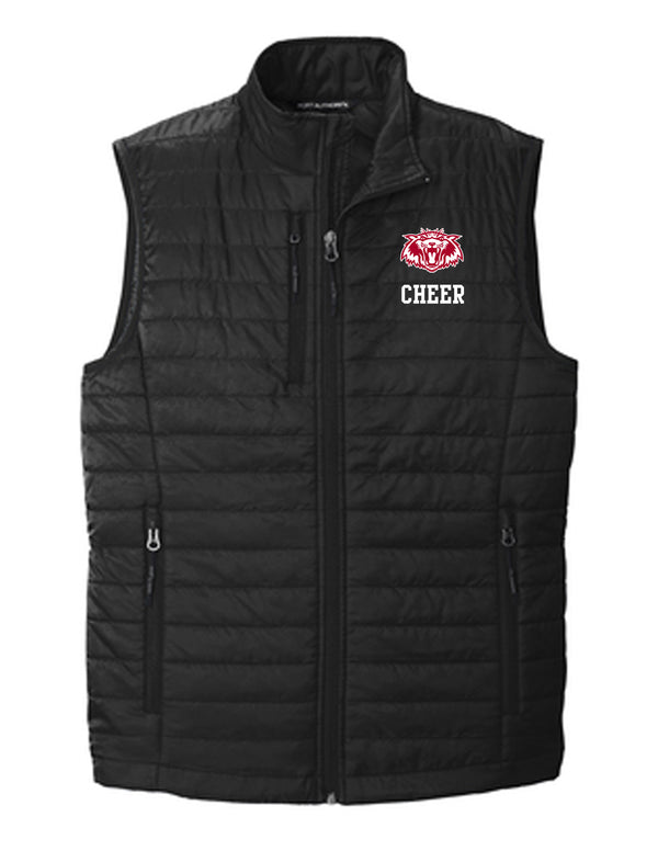 Plano Senior Cheer Core365 Packable Puffer Vest Black (With or Without CHEER)