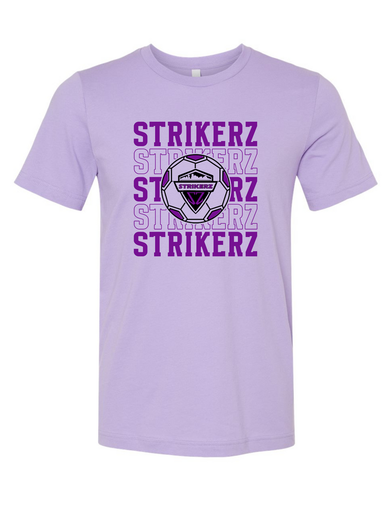 Strikerz Bella Canvas Lavender Stacked Design SS Tee