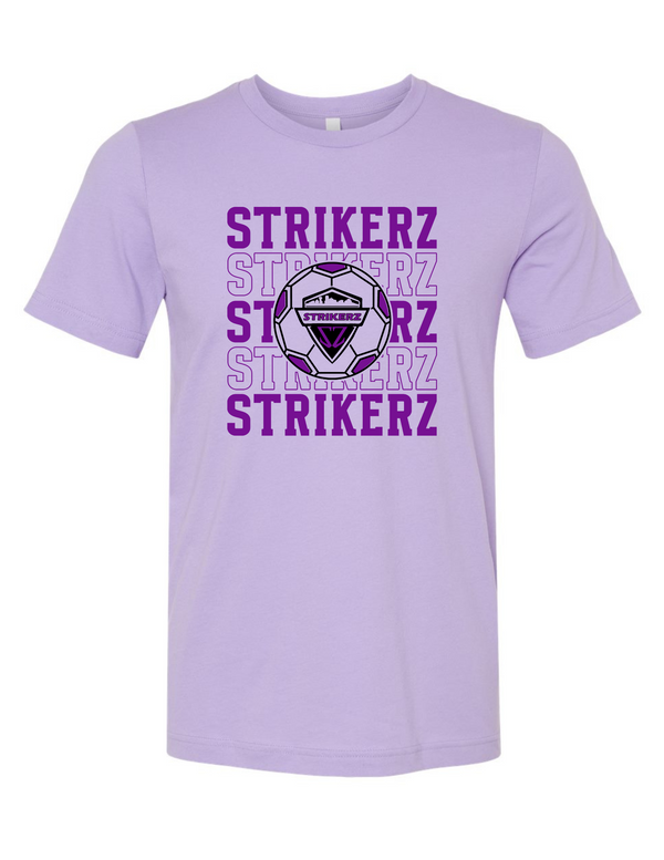 Strikerz Bella Canvas Lavender Stacked Design SS Tee