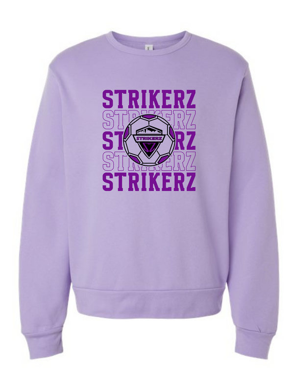 Strikerz Bella Canvas Lavender Stacked Design Crewneck Sweatshirt