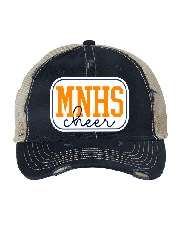 McKinney North Cheer Vintage Distressed Navy Khaki Patch Hat