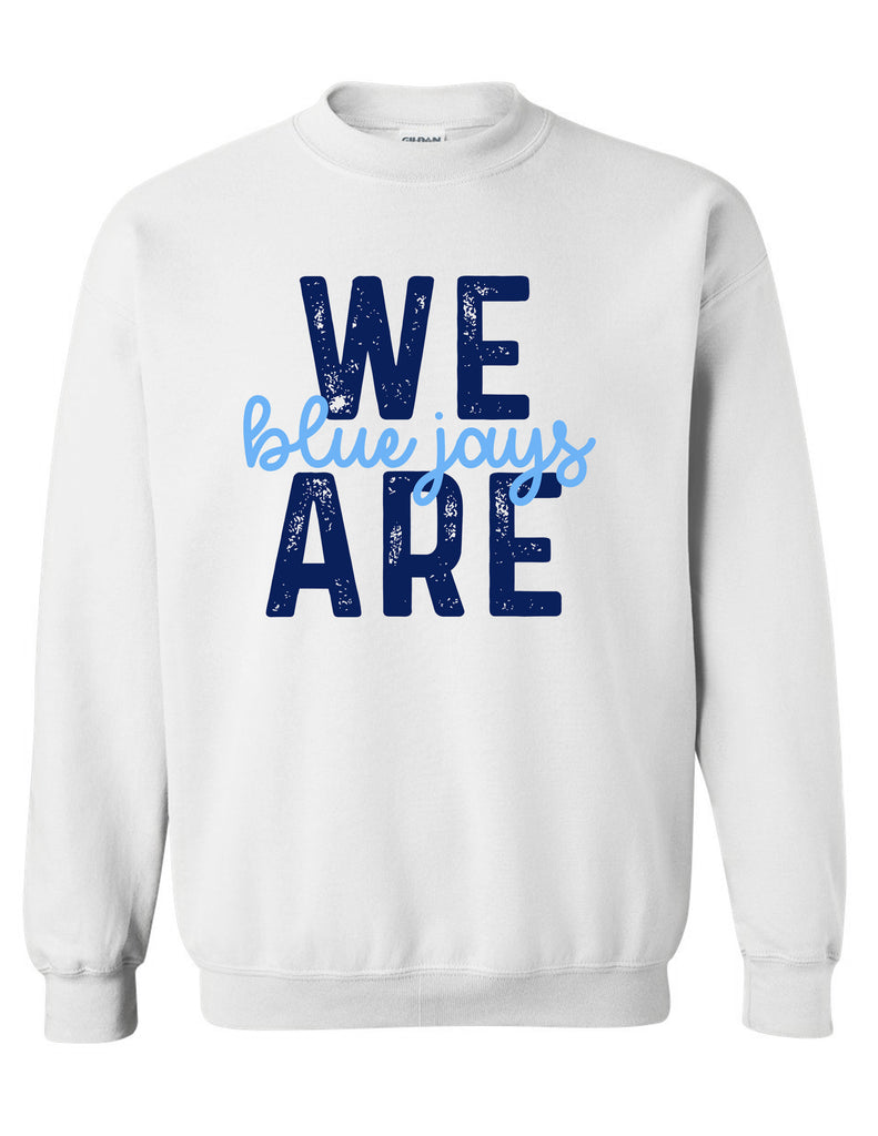 McKinney Lacrosse WE ARE Blue Jays White Crewneck Sweatshirt