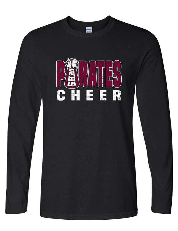 Wylie Cheer Megaphone Design Long Sleeve Tee