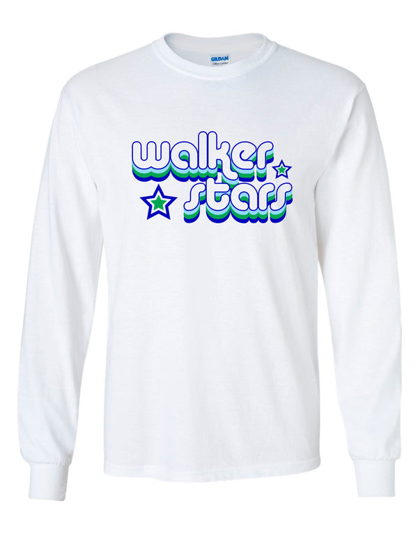 Walker Elementary White Retro Long Sleeve Tee