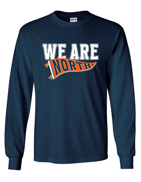 North Cheer Gildan Navy We Are Long Sleeve T-Shirt
