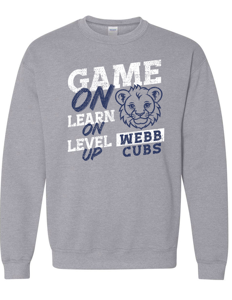 Webb Elementary Gildan Sports Gray Crewneck Sweatshirt ADULT