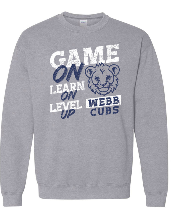 Webb Elementary Gildan Sports Gray Crewneck Sweatshirt ADULT