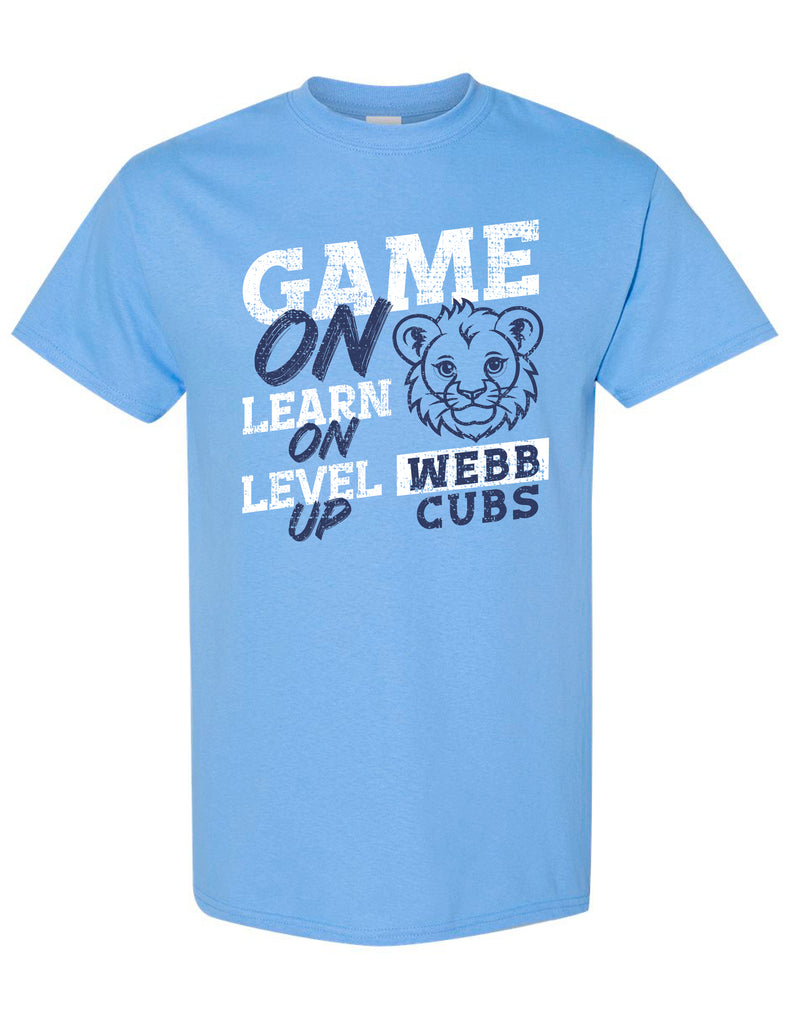 Webb Elementary Gildan Carolina Blue Game On Design Short Sleeve T-Shirt ADULT