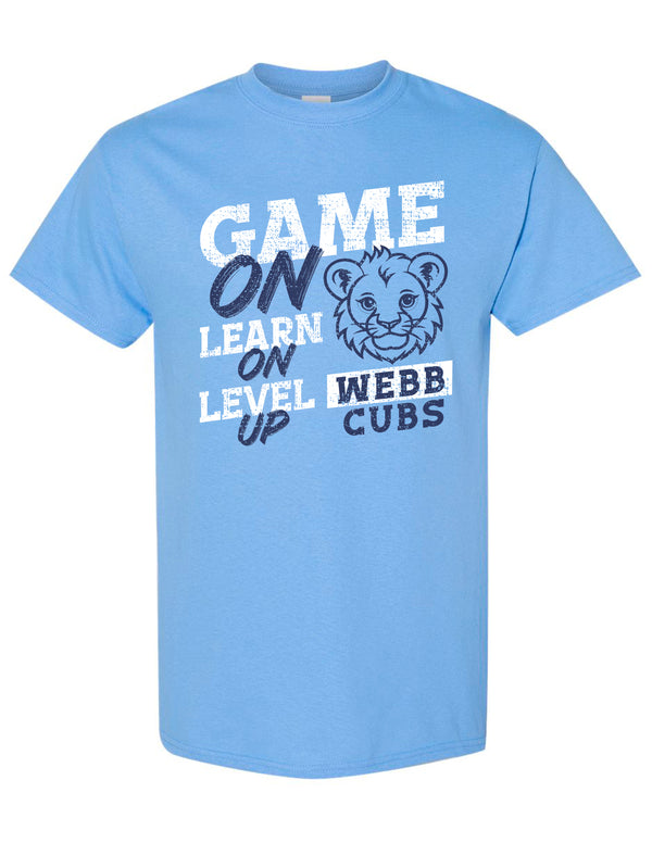 Webb Elementary Gildan Carolina Blue Game On Design Short Sleeve T-Shirt YOUTH