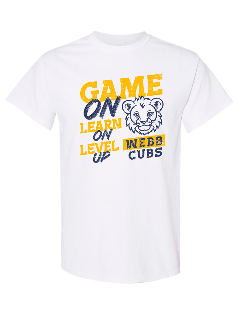 Webb Elementary Gildan White Game On Design Short Sleeve T-Shirt ADULT