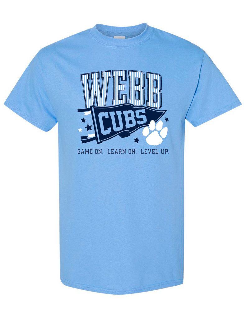 Webb Elementary Gildan Carolina Blue Pennant Short Sleeve T-Shirt YOUTH