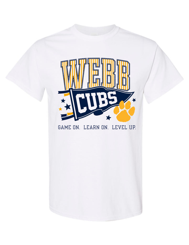 Webb Elementary Gildan White Pennant Short Sleeve T-Shirt YOUTH