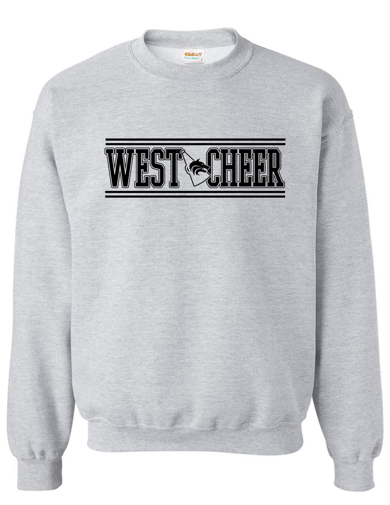 Plano West Cheer Collegiate Ash Gray Crewneck