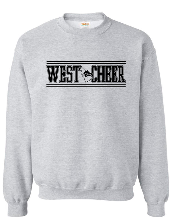 Plano West Cheer Collegiate Ash Gray Crewneck