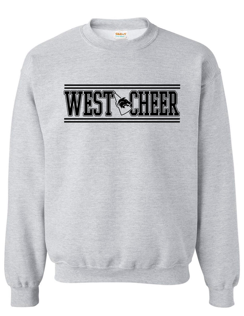 Plano West Cheer Collegiate Ash Gray Crewneck
