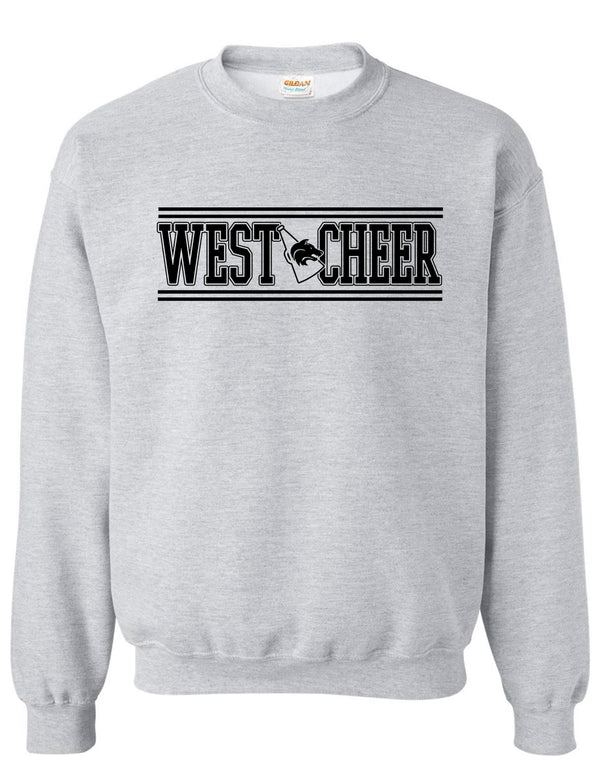 Plano West Cheer Collegiate Ash Gray Crewneck