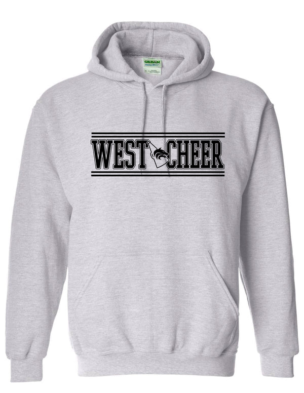 Plano West Cheer Collegiate Ash Gray Hoodie
