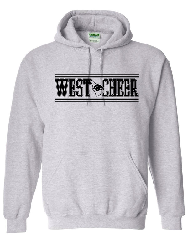 Plano West Cheer Collegiate Ash Gray Hoodie