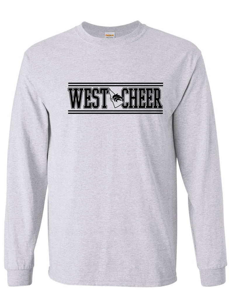 Plano West Cheer Collegiate Ash Gray Longsleeve Tee