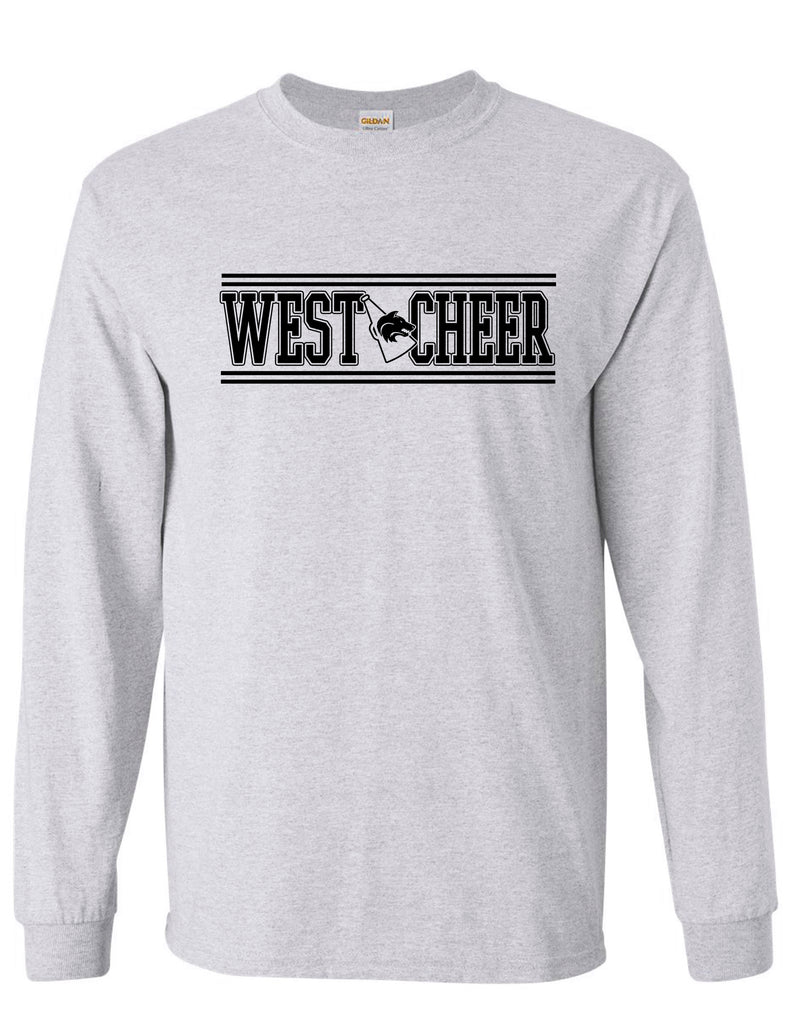 Plano West Cheer Collegiate Ash Gray Longsleeve Tee