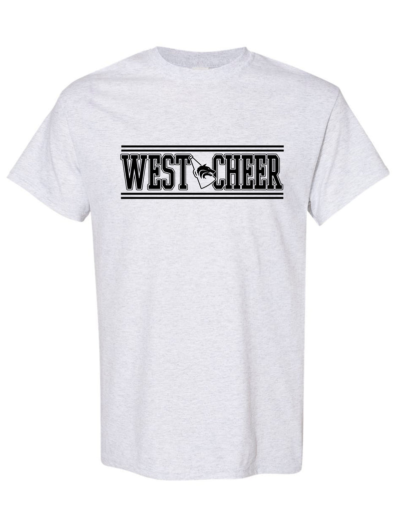 Plano West Cheer Collegiate Ash Gray Tee