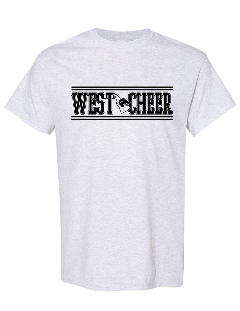Plano West Cheer Collegiate Ash Gray Tee